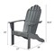 Costway Outdoor Adirondack Chair Solid Wood sturdy Patio Garden Furniture GrayNaturalWhite